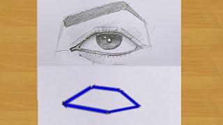 How to draw eye easy drawing || Gali Gali Art ||