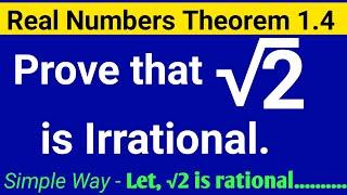 Prove That Root 2 is Irrational Number in Hindi | Class 10 Maths Chapter 1 Theorem 1.4 In Hindi