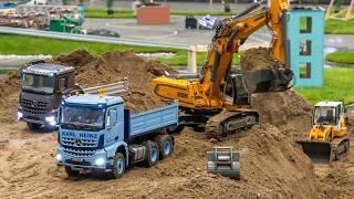 RC FIRE TRUCKS and CONSTRUCTION VEHICLES in ACTION