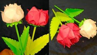 Unique and Quick paper flower making / How to make paper flower / paper flower making tutorial