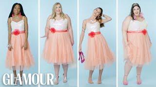 Women Sizes 0 Through 28 Try on the Same Barbie Dress | Glamour