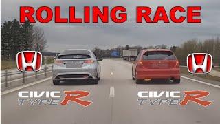 Rolling Race #17 | Civic Type-R FN2 (236ps) vs Civic Type-R EP3 (248ps)