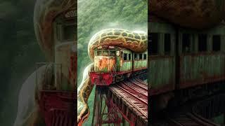 Travel Exploring | Python vs Train | Amazon Jungle #youtubeshorts #wow #nature