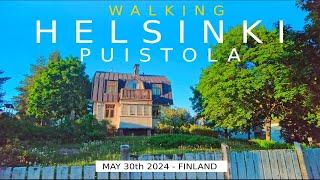 Helsinki Walk: Puistola Suburb, May 30th 2024, Finland [4K] #slowtv