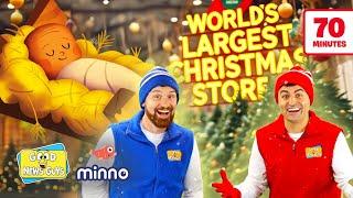 Inside the World's BIGGEST Christmas Store!  PLUS 70 Minutes of Christmas Bible Stories & Songs