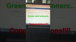 green card lottery winners| congratulations!!!