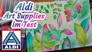 Ich teste...Aquarellstifte, Aquarell Brush Pens & Wassertankpinsel vom ALDI! Review mit Artwork