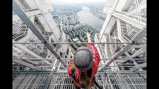 [4K] Walking on Top of the Tallest Building in Korea - Seoul Sky Bridge Tour @ Lotte World Tower