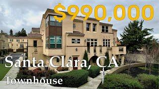 Tour a 3 Bed 3.5 Bath Townhome in Santa Clara | Built in 2017 | Move in Ready | $990,000