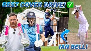 IAN BELL teaches VILLAGE CRICKETERS how to play the Cover Drive