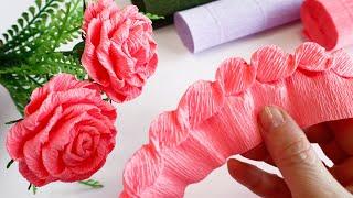 DIY  How to Make Paper Roses  Crepe paper decorating ideas.