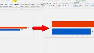 How to increase Bar Thickness of a Chart (MS Word 2013)