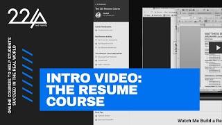 Intro Video: The Resume Course