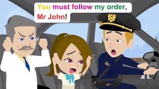 Mr John becomes Ella’s school driver - Funny English Animated Story - Ella English