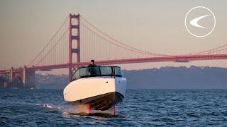 Candela C-8 foiling in San Francisco Bay