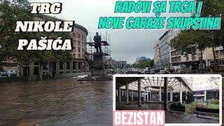 Beograd radovi Trg Nikole Pašića popločano 70% sledi fontana, garaža Skupština čekanje Bezistan