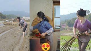 Beautiful Chinese Village Girl Farming And Cooking  Village Guardian