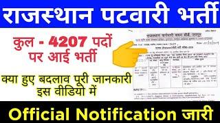 Rajasthan patwari bharti 2019 notification जारी