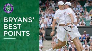 Bryan Brothers Great Points at Wimbledon | Incredible Volleys, Reflexes and Trick Shots