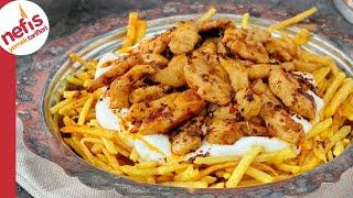 Çökertme Kebab with Chicken Recipe | Turkish Chicken Kebab with Fries 