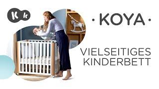 KOYA 4 in 1-Babybett von Kinderkraft | Beistellbett | Baby- und Kinderbett | Laufgitter