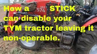 TYM 574 HST tractor- How to disable it with a stick.