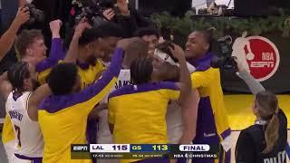 CRAZY CHRISTMAS DAY W! Lakers defeated the Warriors 115-113, behind AR triple-double & game-winner