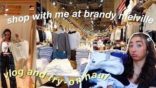 brandy melville(vlog & try-on haul)