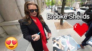 Brooke Shields Signing Autographs on the Streets of NYC