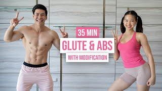 35 MIN GLUTE + ABS WORKOUT I low impact, with modification, no repeats