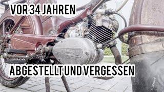 Simson SR2 erster Motorstart nach 34 Jahren Standzeit in einer Scheune