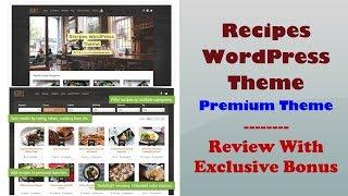 Recipes WordPress Theme Review With Bonus