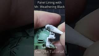 (Easy Gunpla Tutorial) Black Panel lining w/ Mr Weathering #gundam #gunpla #tutorial #plamo #Bandai