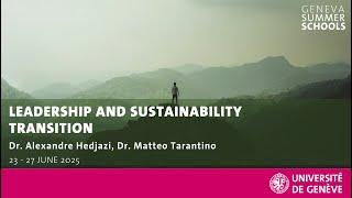 Leadership for Sustainability Transition Summer School