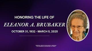 Eleanor A. Brubaker Memorial Service