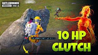 BEST 10 HP CLUTCH  1V4 SQUAD WIPES | 60 FPS BGMI GAMEPLAY