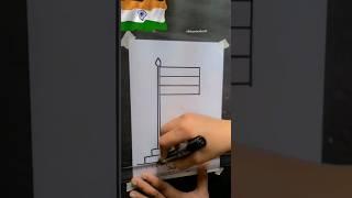 Indian flag drawing   #youtubeshorts #shorts @nehaartandcraft #15augustdrawing #flagdrawing