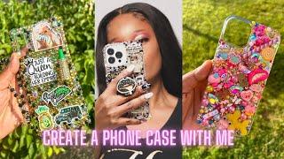 How To Bling A Phone Case | Bedazzled Phone Case | Phone Cover Makeover | Create A Junk Case With Me