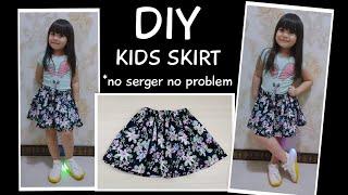VERY EASY  How to make Skirt for Kids/Child without Serger | Simple Girls Skirt DIY