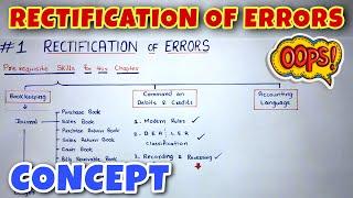 #1 Rectification of Errors - Concept - By Saheb Academy - Class 11 / CA Foundation