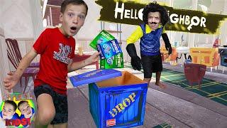 HELLO NEIGHBOR In Real Life FORTNITE V-BUCKS! | Steel Kids