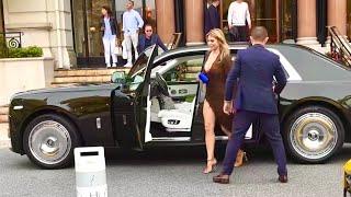 Super Rich Beautiful Girls w/ Expensive Luxury Cars in Monaco + Famous Celebrity