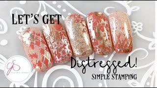 How to stamp EASY distressed nail art!