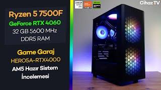 AMD Ryzen 5 7500F + RTX 4060 ile 11 Oyunda FPS Testleri - Game Garaj Hero 5A-RTX4000 İncelemesi