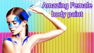 Relaxing female body paint / Fantasy fest body art / painting on woman body #new #asmr #bodyart