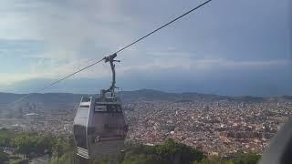 POV on the Telefèric de Montjuïc Cable Car in Barcelona! [FULL RIDE]