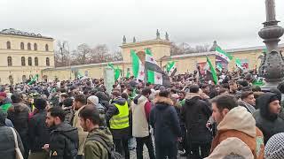 Syrians celebrate the fall of the Assad regime in Munich.