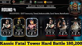 Klassic Fatal Tower Bosses Battle 200 & 180 Fight + Reward | MK Mobile