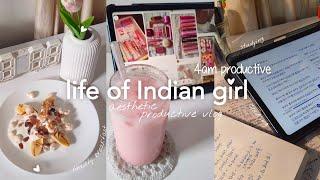 Productive day in my life  | Aesthetic vlog Indian | cooking, studying, daily life | aestheticvlog