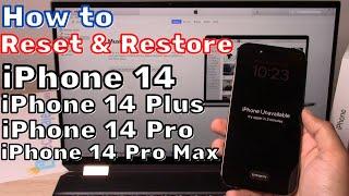 How to Reset/Restore iPhone 14/Pro/Pro Max/Plus Factory Reset Forgot Passcode iPhone is Disabled Fix